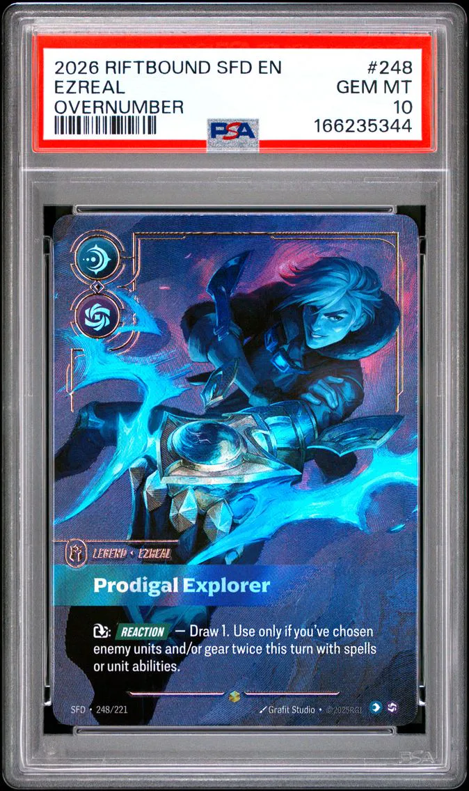 2026 #248 Ezreal - Prodigal Explorer PSA 10 Riftbound: League of Legends Sfd-Spiritforged