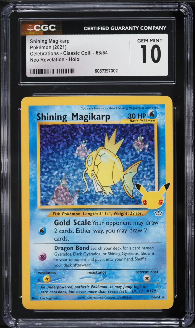 2021 #66 Shining Magikarp-Holo CGC 10 Celebrations Classic Collection Pokemon