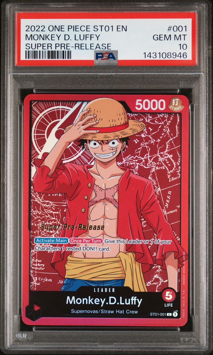 2022 #001 Monkey D. Luffy PSA 10
