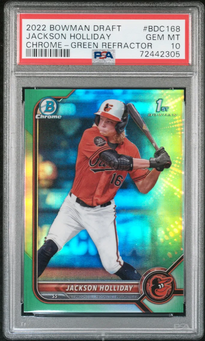 2022 #BDC168 Jackson Holliday PSA 10 Bowman Draft
