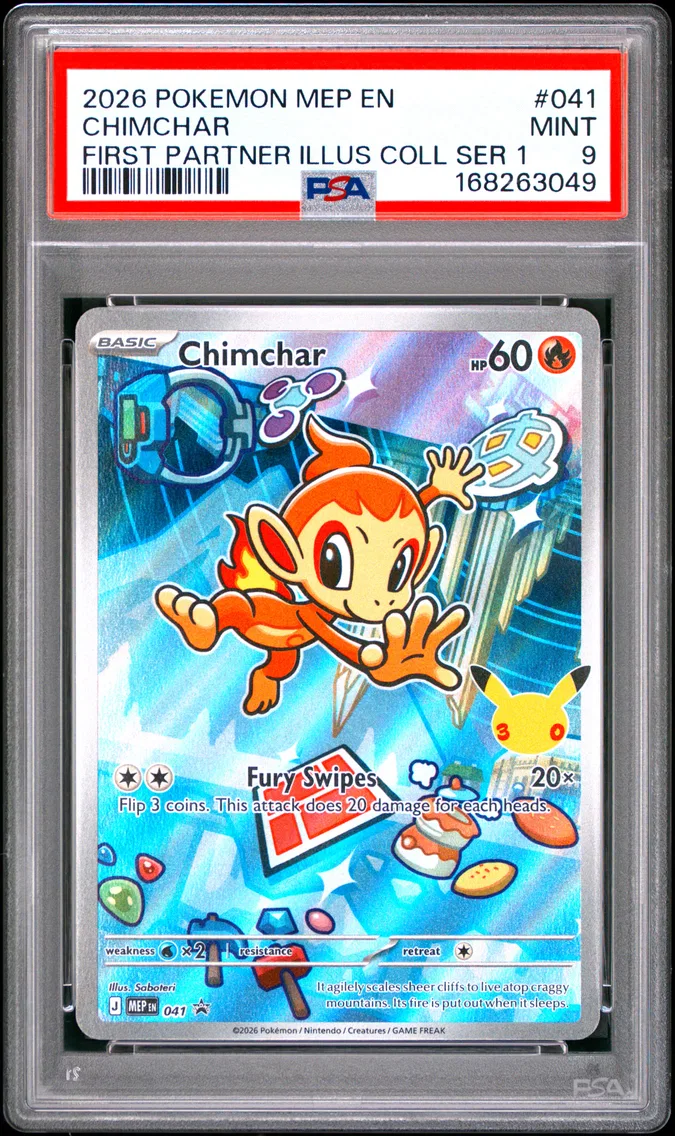 2026 #041 Chimchar PSA 9 Mep EN-Me Black Star Promo