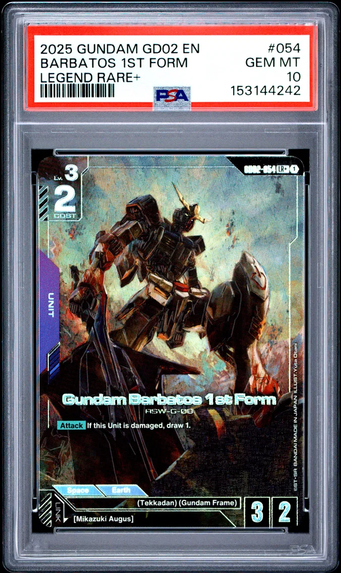 2025 #054 Gundam Barbatos 1st Form PSA 10 Gundam Dual Impact