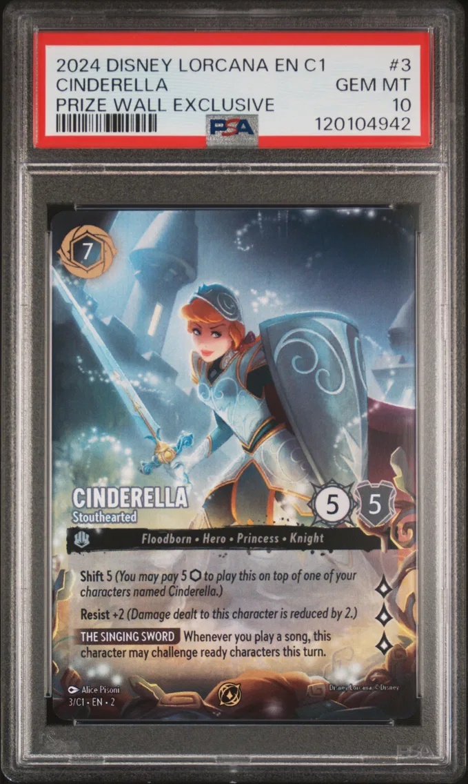 2024 #3 Cinderella - Stouthearted PSA 10 Disney Lorcana EN C1-Lorcana Challenge Promo