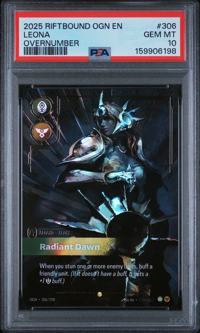 2025 #306 Leona - Radiant Dawn PSA 10 Riftbound: League of Legends Ogn-Origins
