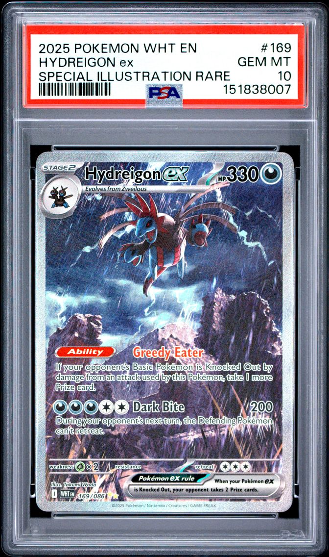 2025 #169 Hydreigon EX PSA 10 Wht EN-White Flare