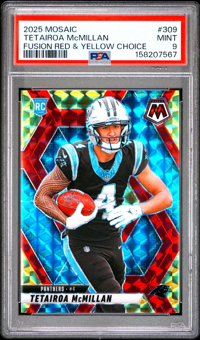 2025 #309 Tetairoa Mcmillan PSA 9 Panini Mosaic