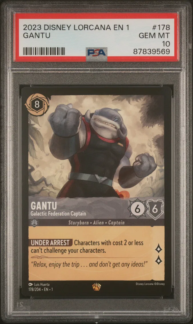 2023 #178 GANTU PSA 10 Disney Lorcana EN 1-the First Chapter