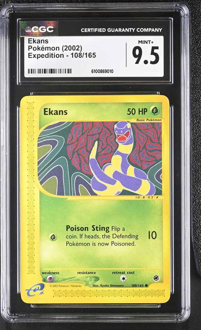 2002 #108 Ekans CGC 9.5 Expedition - English