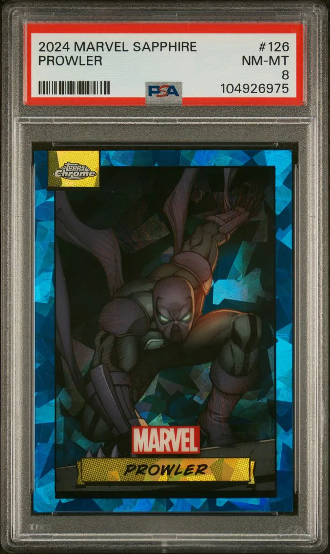 2024 #126 Prowler PSA 8 Topps Chrome Marvel Sapphire Edition