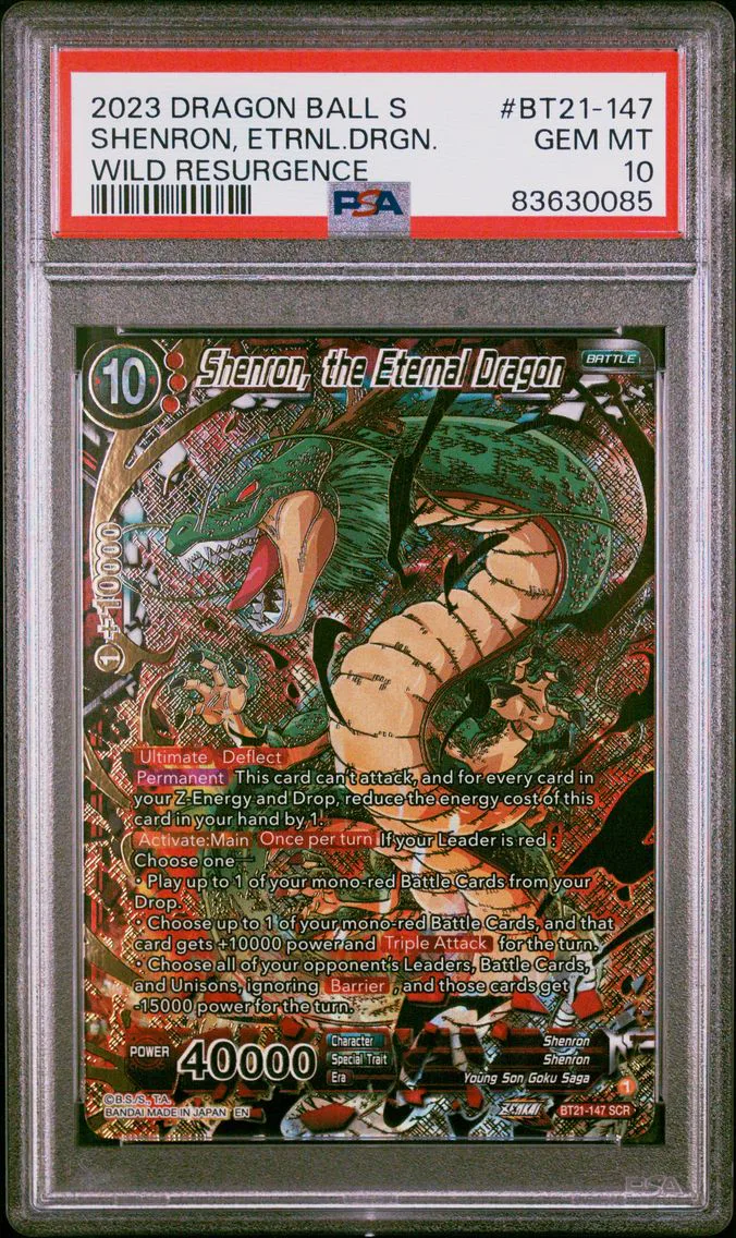 2023 #BT21-147 Shenron, the Eternal Dragon PSA 10 Dragon Ball Super Card Game Series 21 Wild Resurgence