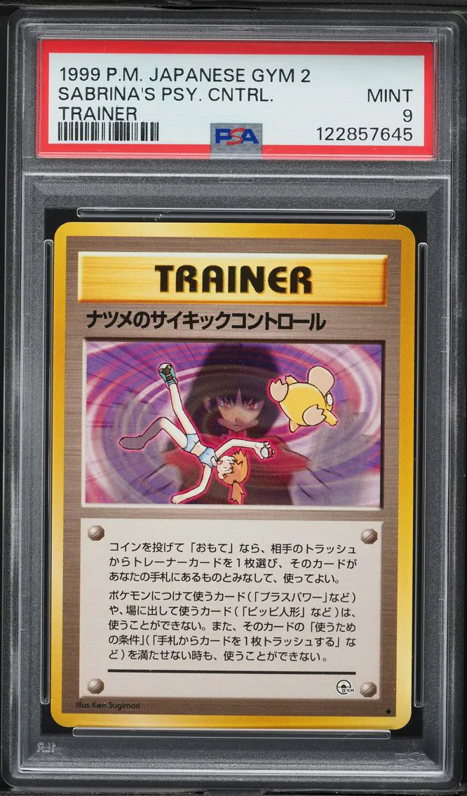 1999 #NA Sabrina's Psychic Control PSA 9 Japanese Gym 2 Pokemon
