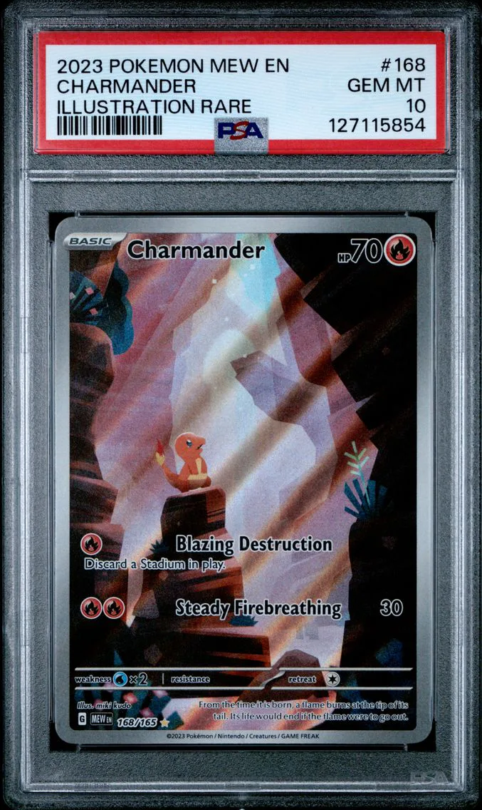 2023 #168 Charmander PSA 10 Mew 