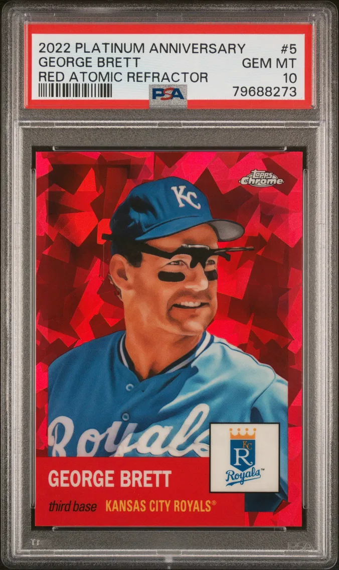 2022 #5 George Brett PSA 10 Topps Chrome Platinum Anniversary