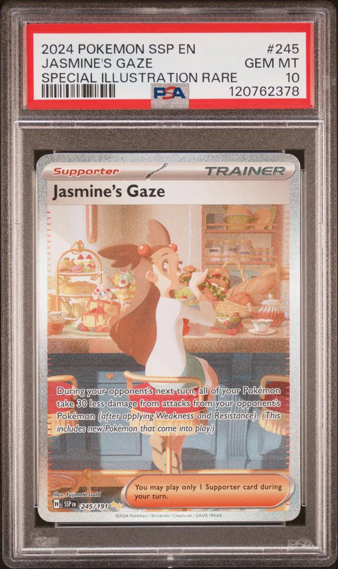 2024 #245 Jasmine's Gaze PSA 10 Ssp EN-Surging Sparks Pokemon
