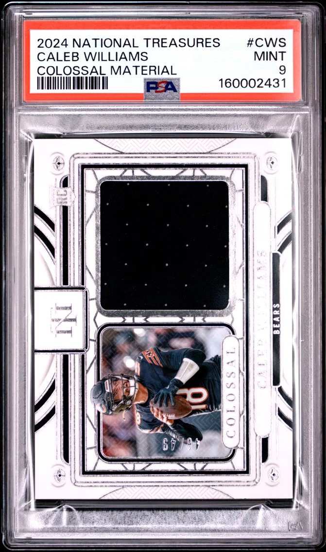 2024 #CWS Caleb Williams PSA 9 Panini National Treasures Colossal Materials