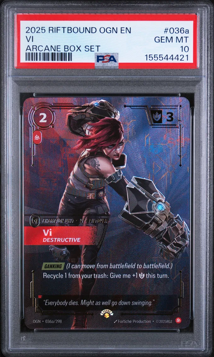 2025 #036a VI - Destructive PSA 10 Riftbound: League of Legends Ogn-Origins