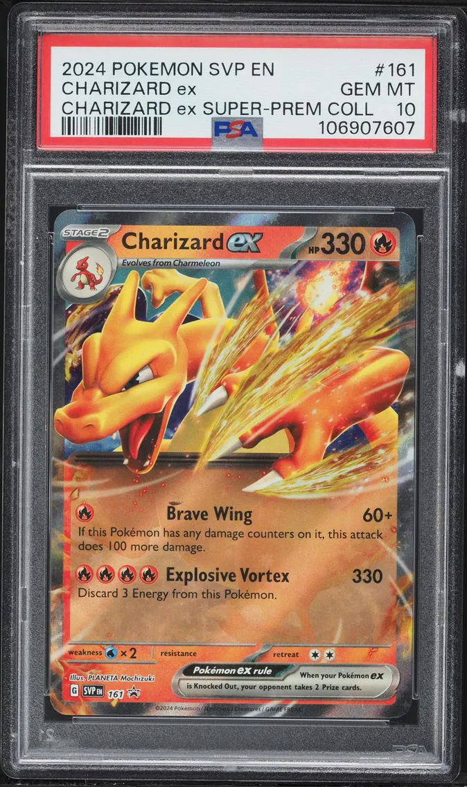 2024 #161 Charizard EX PSA 10 Svp EN-SV Black Star Promo Pokemon