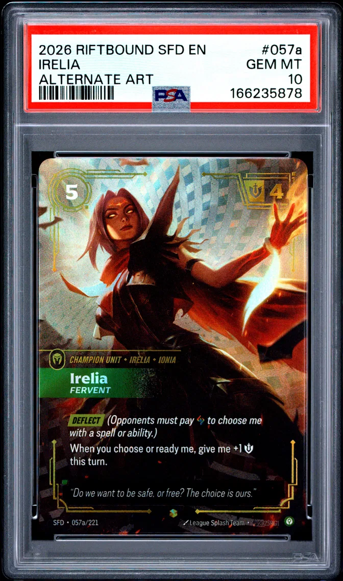 2026 #057a Irelia - Fervent PSA 10 Riftbound: League of Legends Sfd-Spiritforged