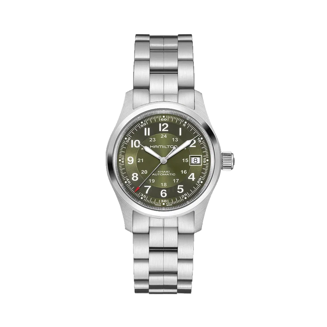 Hamilton Khaki Field Auto Date 38mm - Green on Bracelet