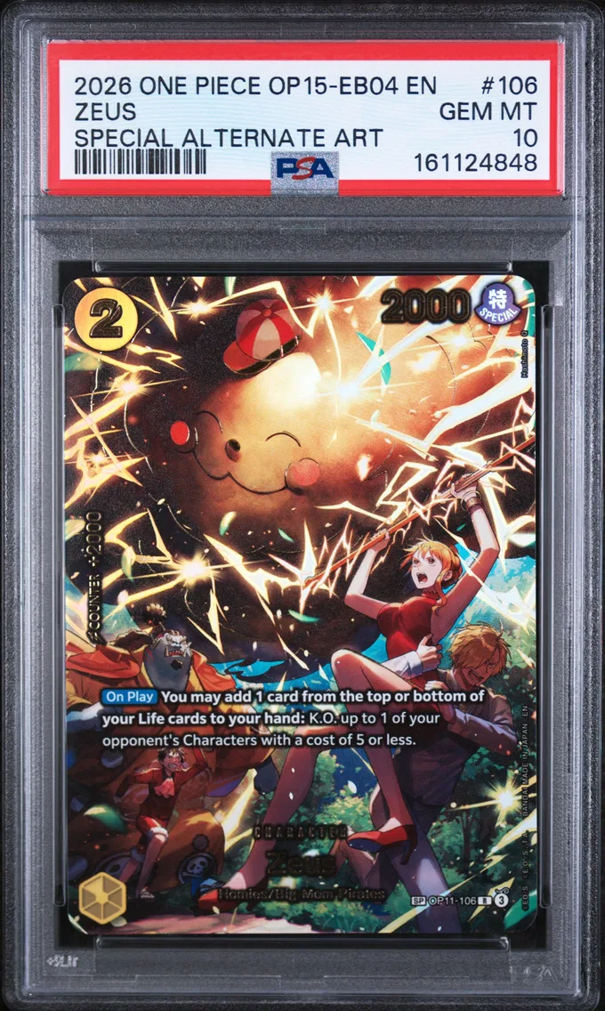 2026 #106 Zeus PSA 10 One Piece OP15-EB04-Adventure on Kami's Island