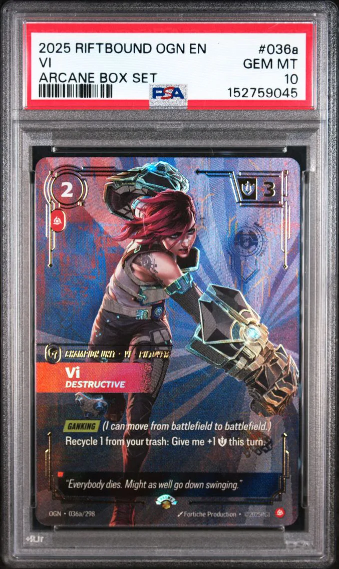 2025 #036a VI - Destructive PSA 10 Riftbound: League of Legends Ogn-Origins