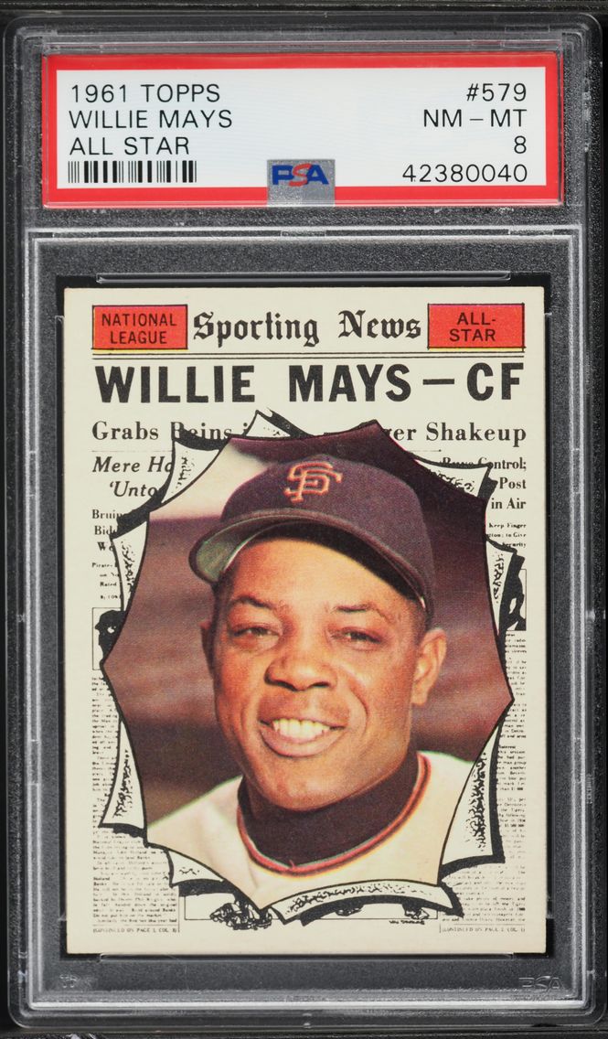 1961 #579 Willie Mays PSA 8 Topp
