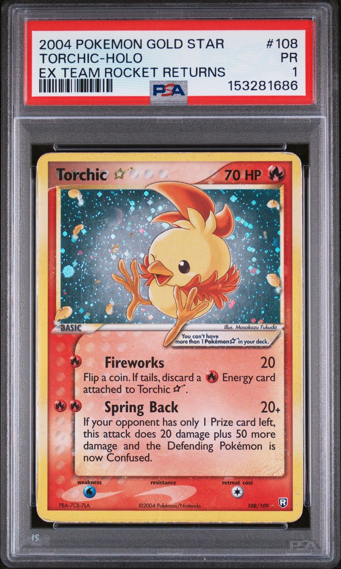 2004 #108 Torchic-Holo Gold Star