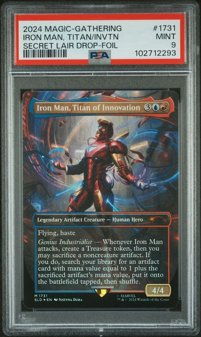 2024 #1731 Iron Man, Titan Of Innovation Foil PSA 9 MAGIC THE GATHERING SECRET LAIR DROP