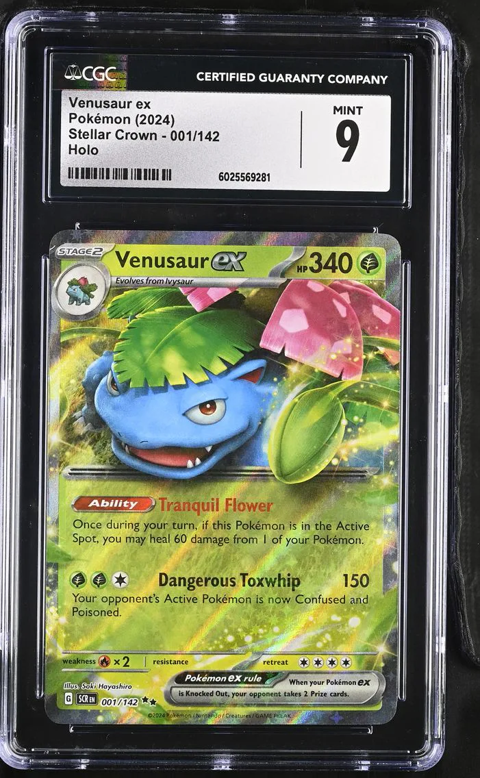 2024 #001 Venusaur ex CGC 9 Stellar Crown - SCR EN - English