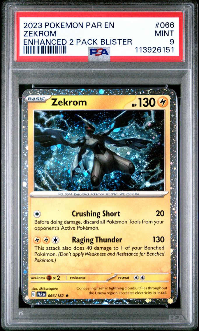 2024 #066 Zekrom PSA 9 Par EN-Paradox Rift Pokemon