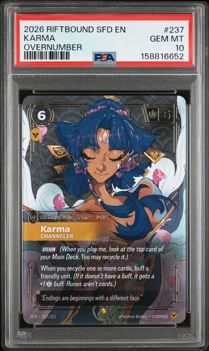 2026 #237 Karma - Channeler PSA 10 Riftbound: League of Legends Sfd-Spiritforged
