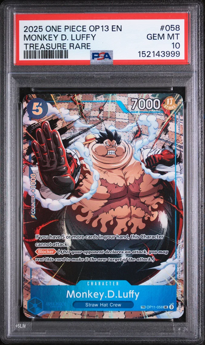 2025 #058 Monkey D. Luffy PSA 10 One Piece OP13-Carrying on His Will