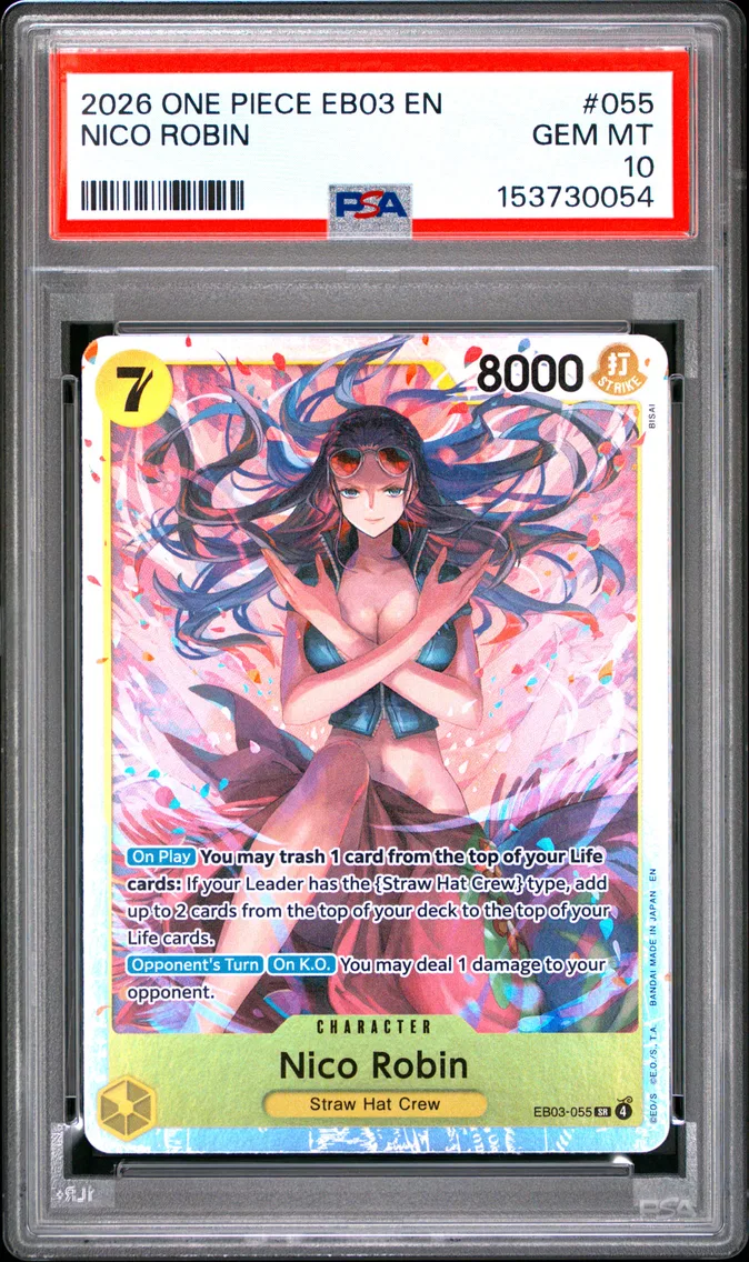 2026 #055 Nico Robin PSA 10 One Piece EB03-Extra Booster -One Piece Heroines Edition-