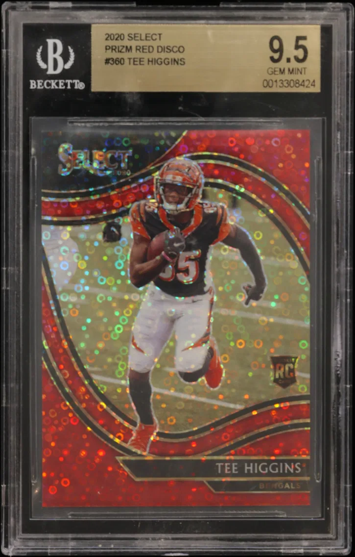 2020 #360 Tee Higgins BGS 9.5 Select Prizm Red Disco