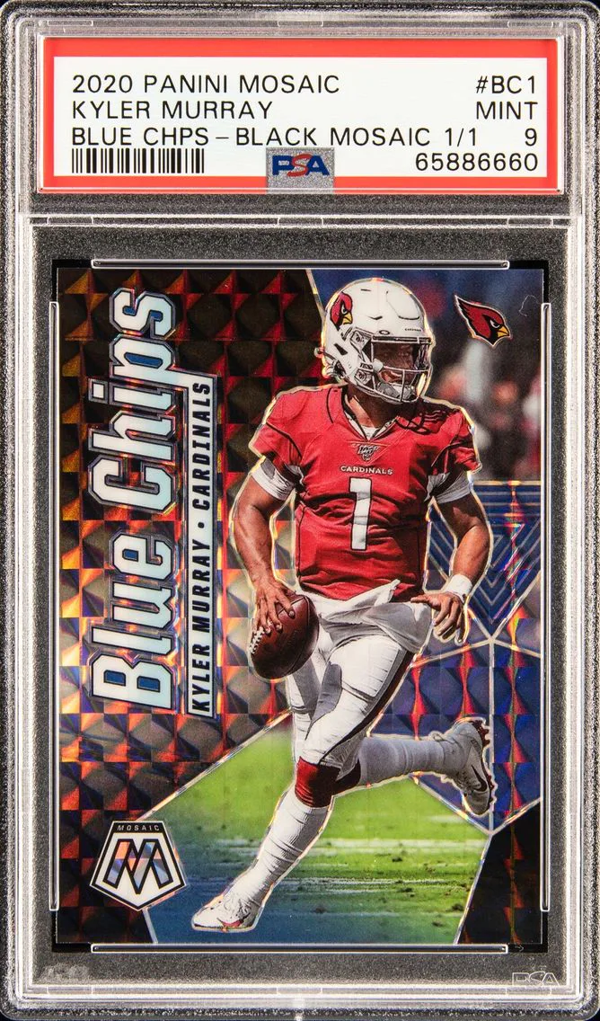 2020 PANINI MOSAIC BLUE CHIPS | BLACK MOSAIC 1/1 #BC1 KYLER MURRAY