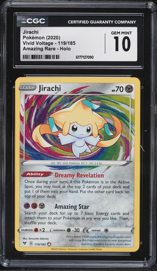 2020 Pokemon Sword & Shield Vivid Voltage Amazing Rare Jirachi #119 CGC 10 GEM MINT