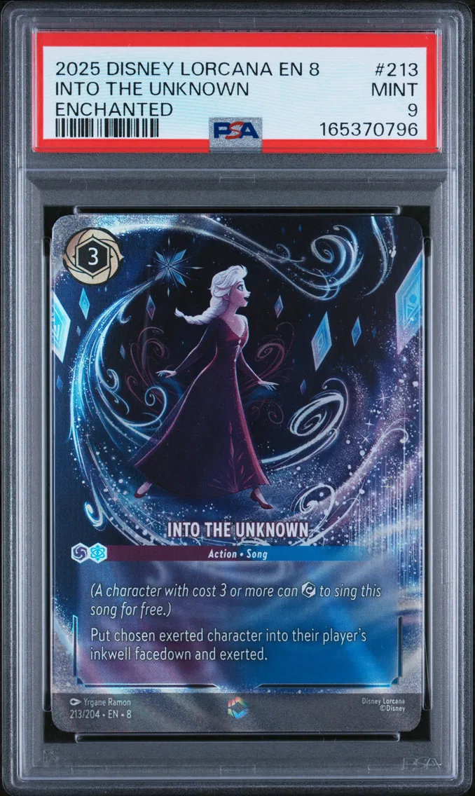 2025 #213 Into the Unknown PSA 9 Disney Lorcana EN 8-Reign of Jafar