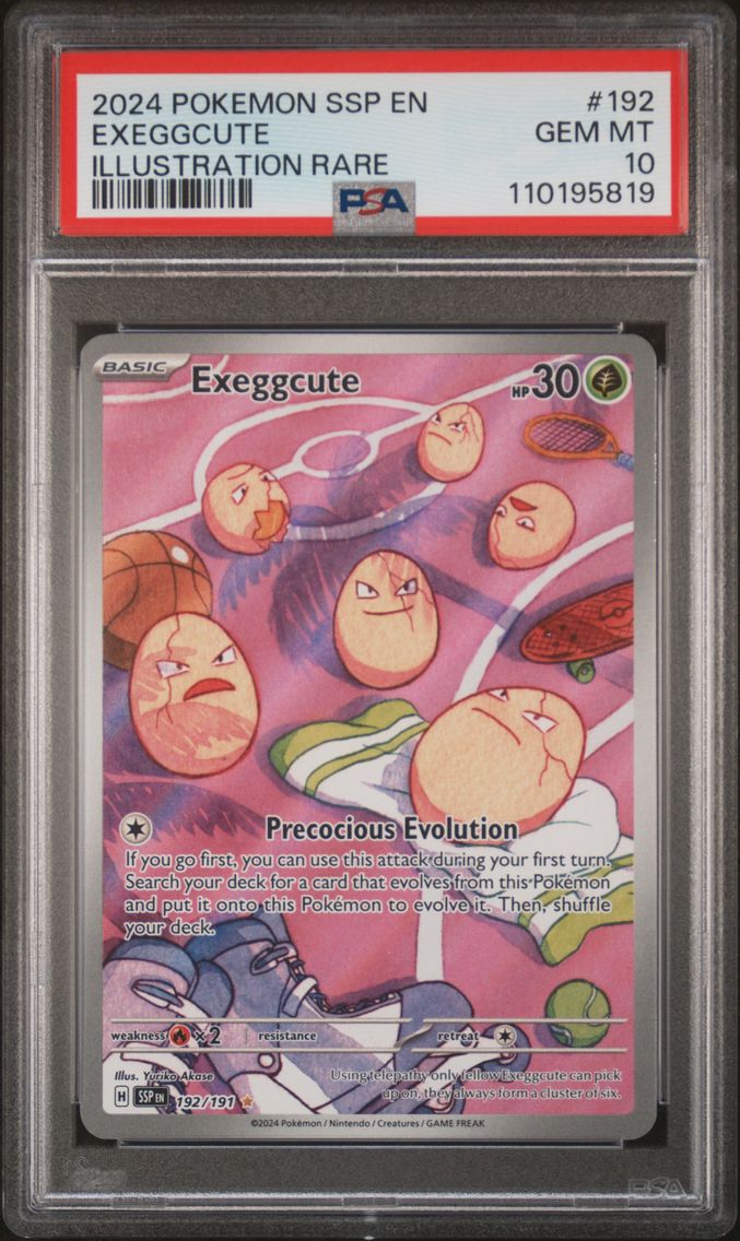 2024 #192 Exeggcute PSA 10 Ssp EN-Surging Sparks Pokemon
