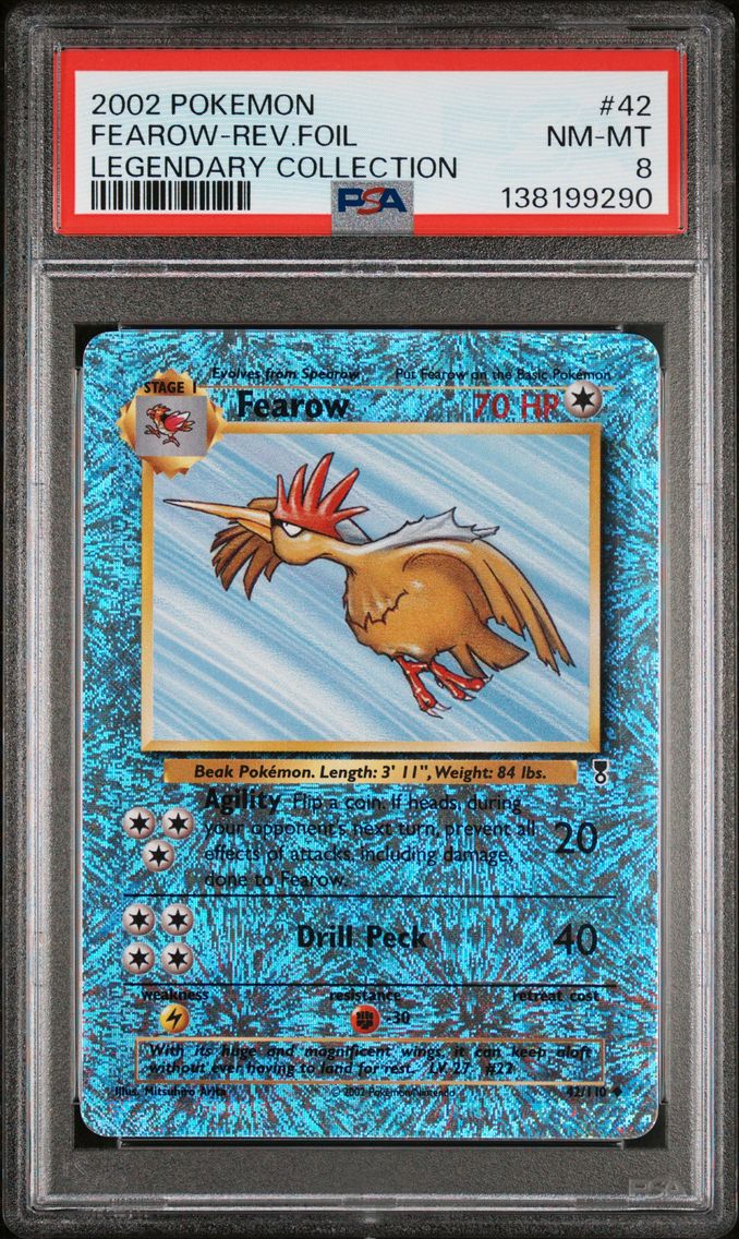 2002 #42 Fearow-Reverse Foil PSA