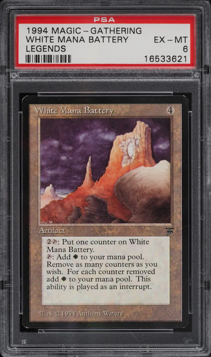 1994 #NA White Mana Battery PSA 6 Legends Magic The Gathering