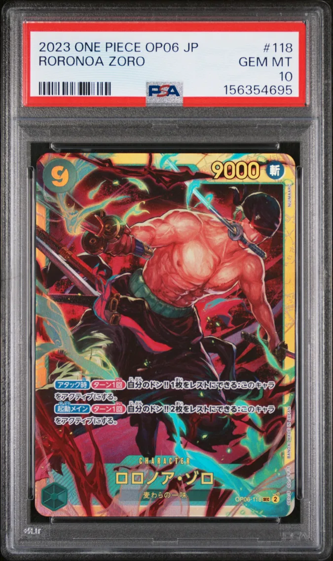 2023 #118 Roronoa Zoro PSA 10 One Piece Japanese OP06-Wings of the Captain