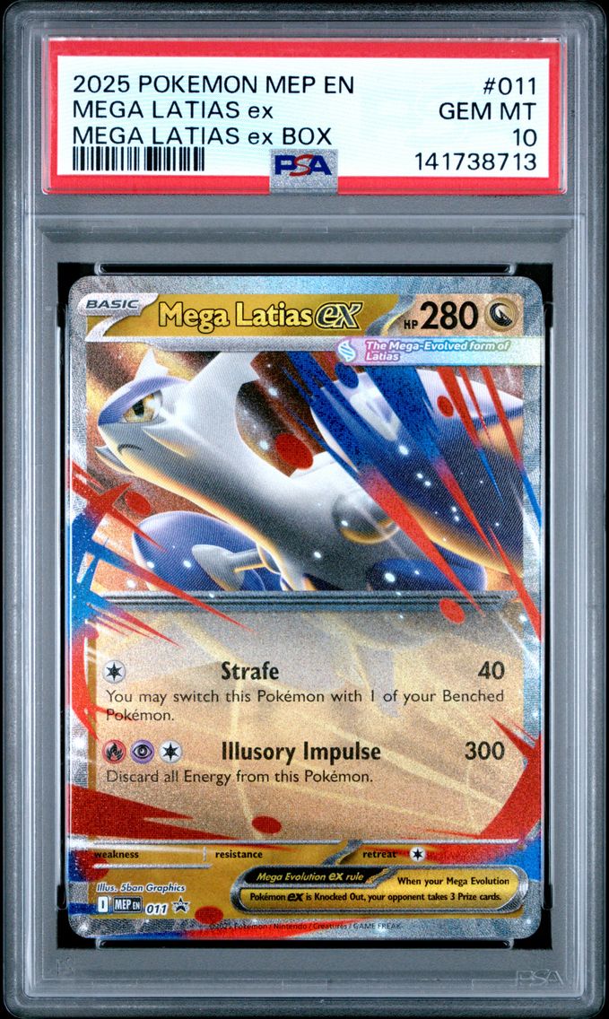 2025 #011 Mega Latias EX PSA 10 Mep EN-Me Black Star Promo Pokemon