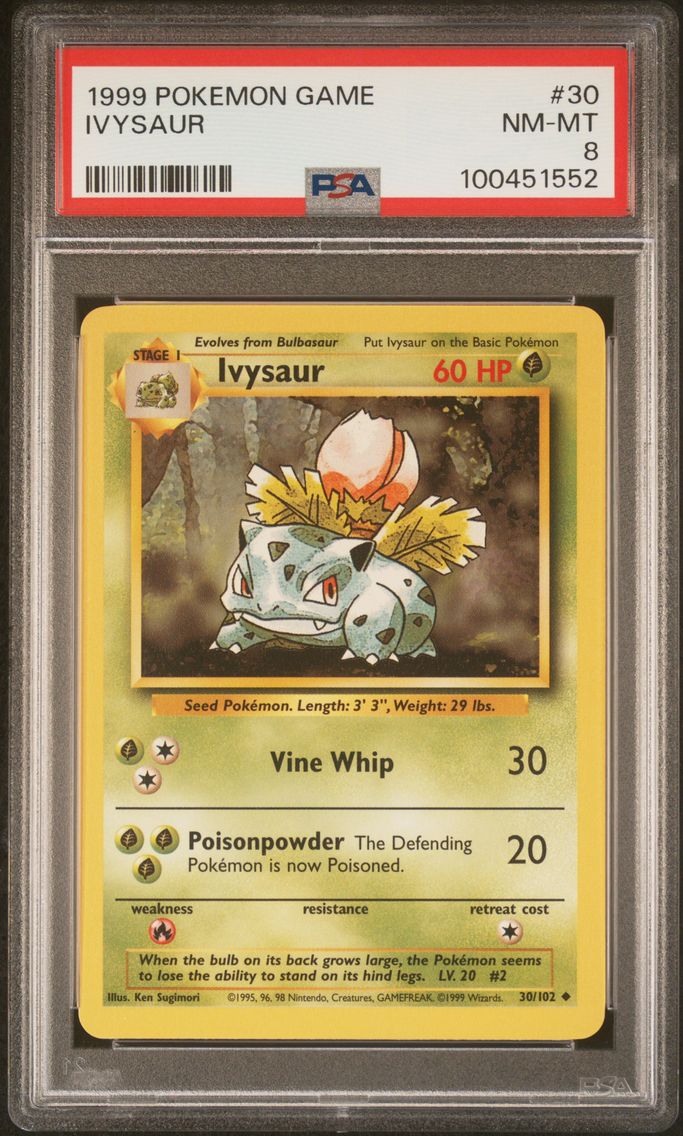 1999 #30 Ivysaur PSA 8 Game