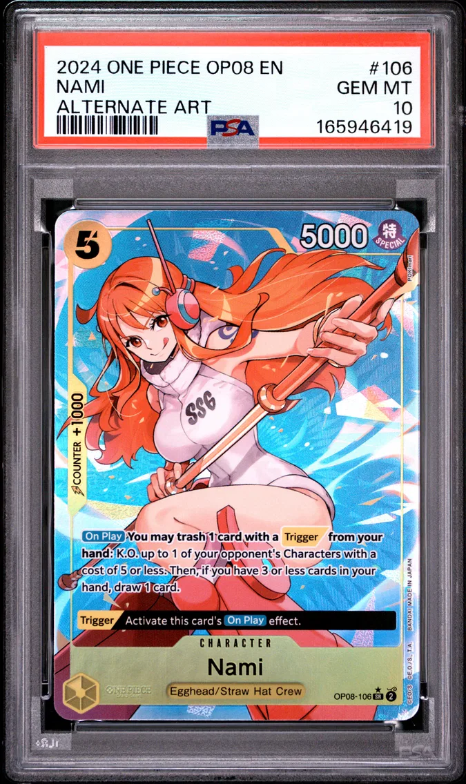 2024 #106 Nami PSA 10 One Piece OP08-Two Legends