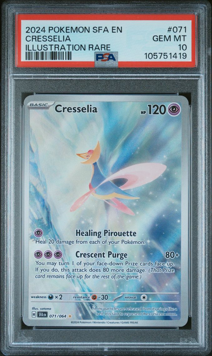 2024 #071 Cresselia PSA 10 Sfa EN-Shrouded Fable Pokemon