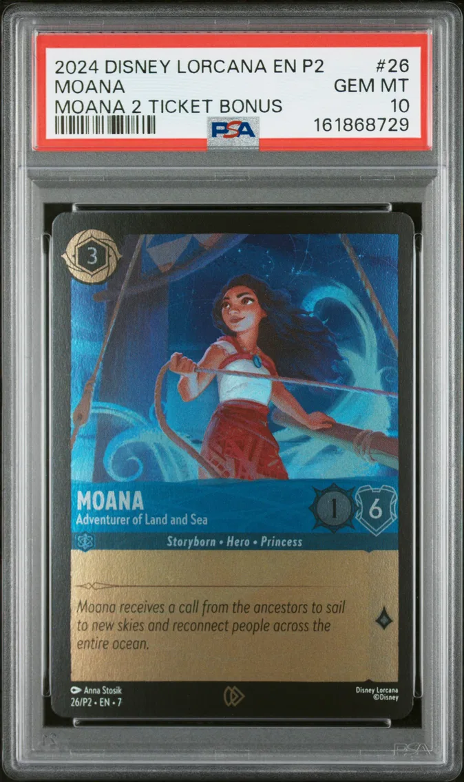 2024 #26 Moana - Adventurer of Land and Sea PSA 10 Disney Lorcana EN P2-Promo