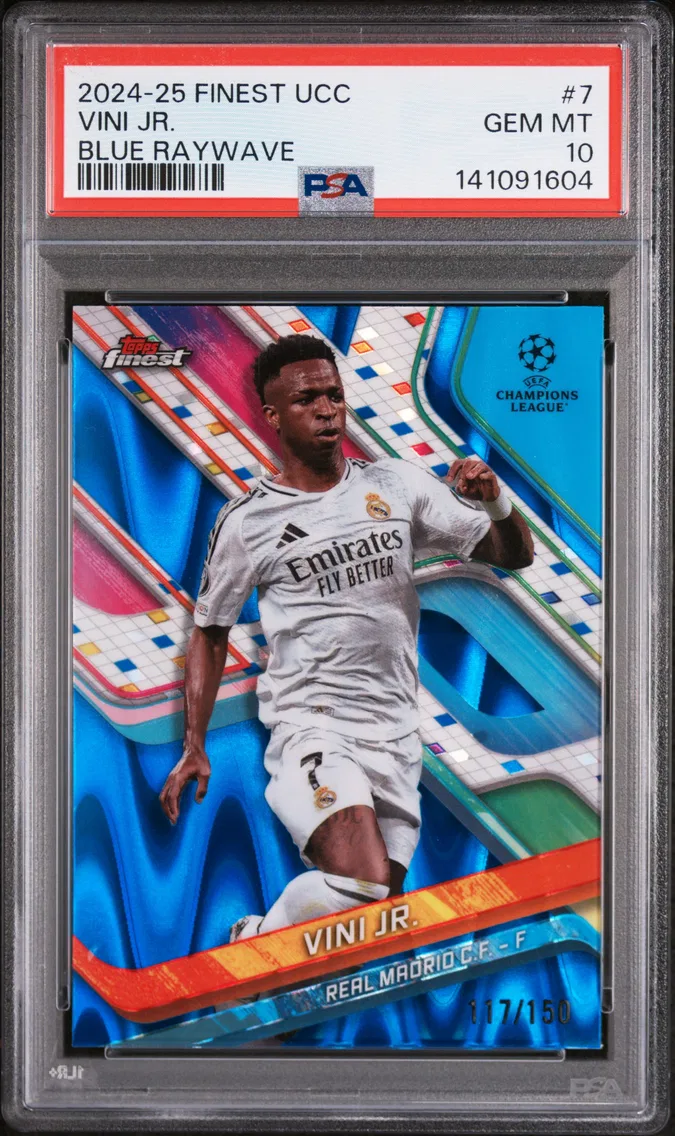 2024 #7 Vini Jr. PSA 10 Topps Finest UEFA Club Competitions