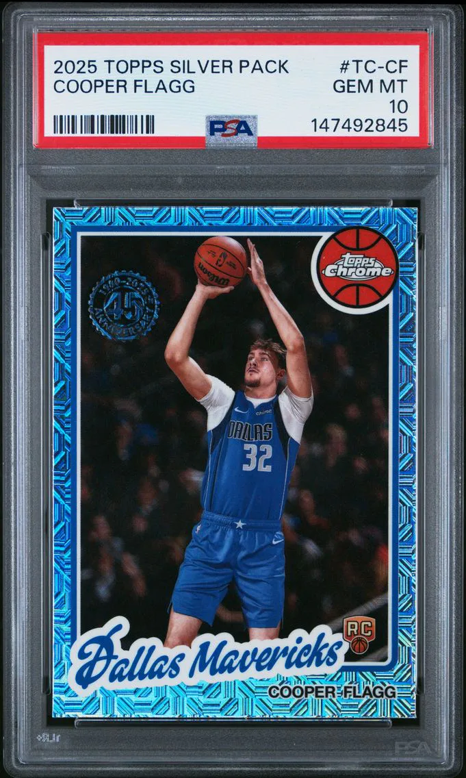 2025 #TC-CF Cooper Flagg PSA 10 Topps Silver Pack 1980-81 Topps Chrome Basketball