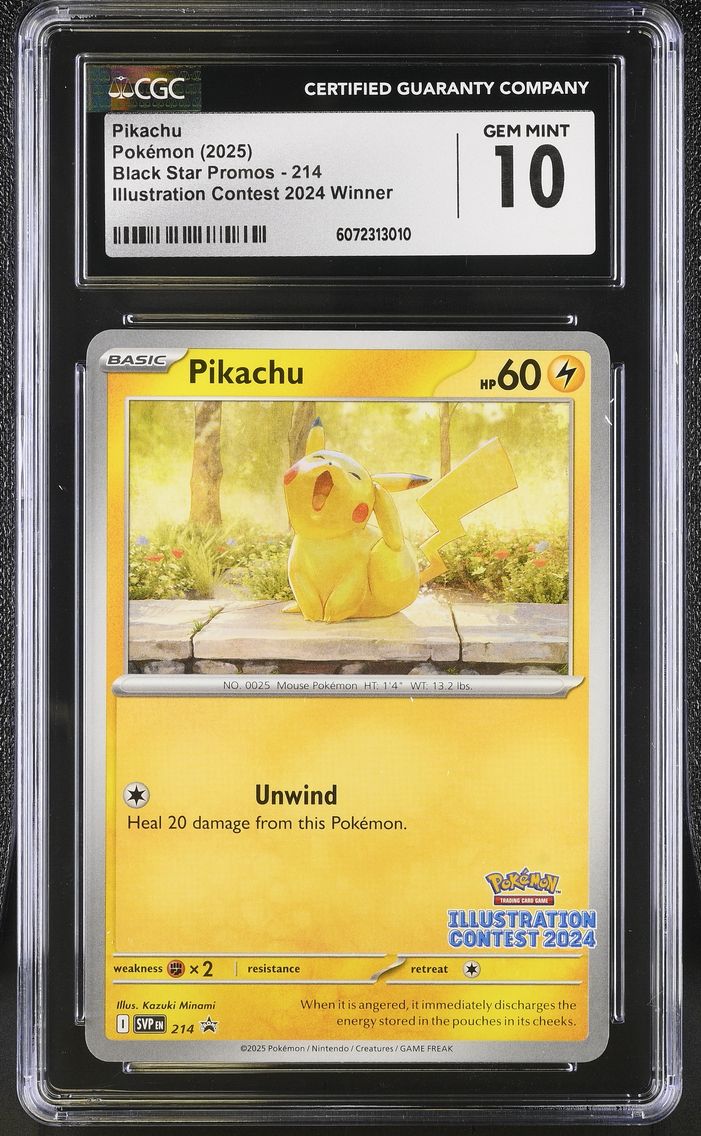 2025 #214 Pikachu CGC 10 Black S