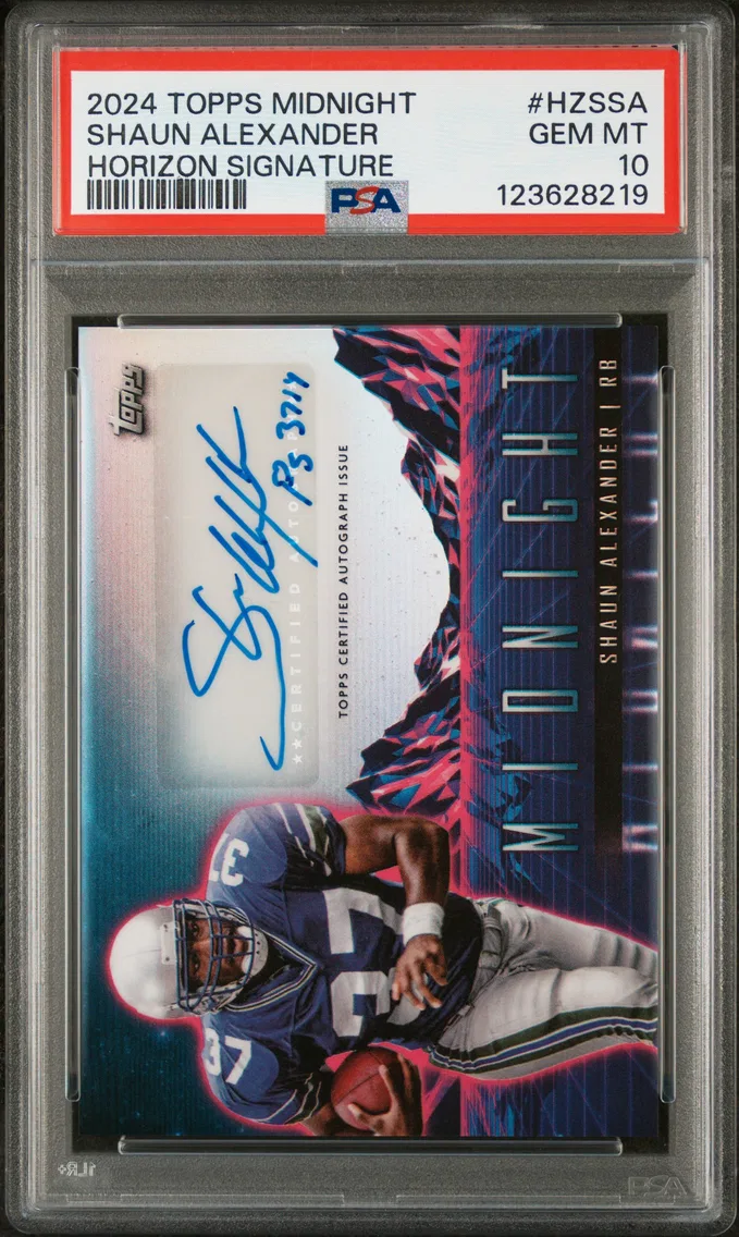 2024 #HZSSA Shaun Alexander PSA 10 Topps Midnight Horizon Signatures